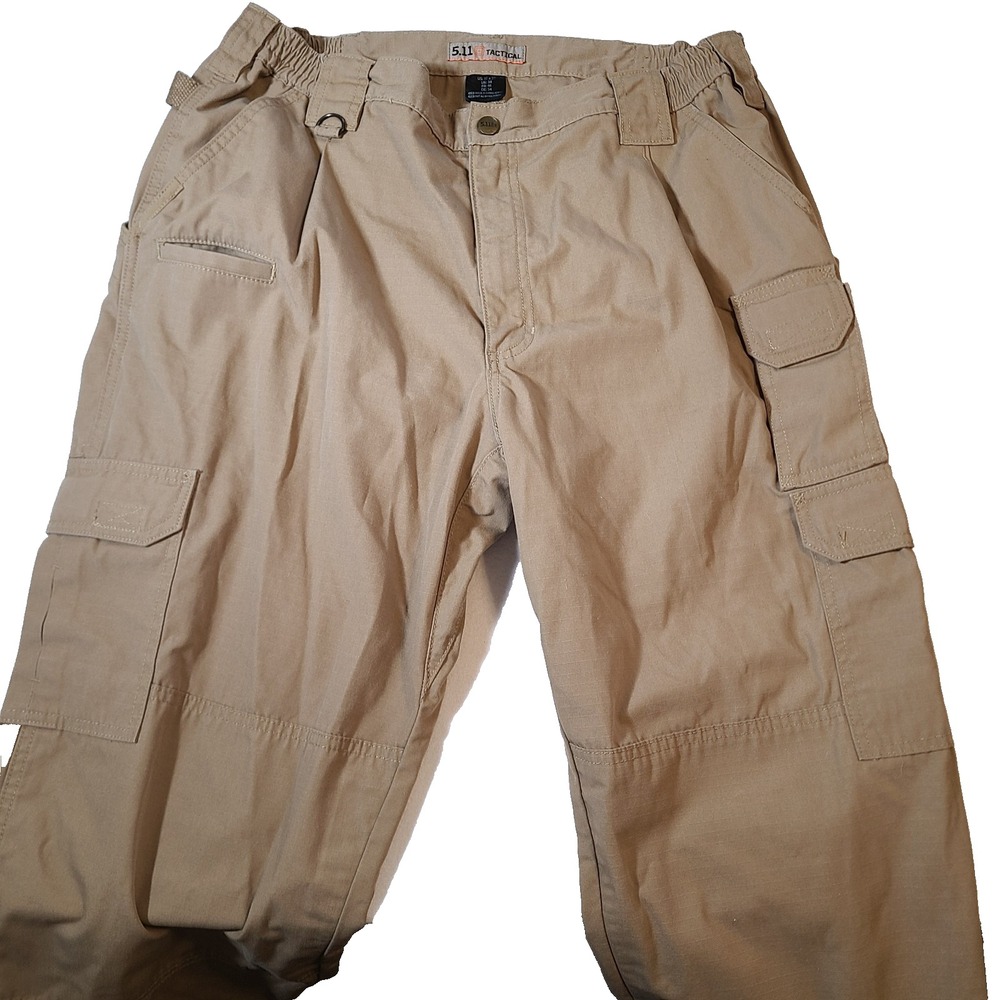5.11 Tactical Series Cargo Pants Khaki Tan 38x30 Canvas Utility Work Trousers